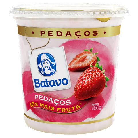IOGURTE BATAVO PEDACOS 450G MORANGO