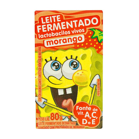 LEITE FERMENTADO BOB ESPONJA 80G MORANGO