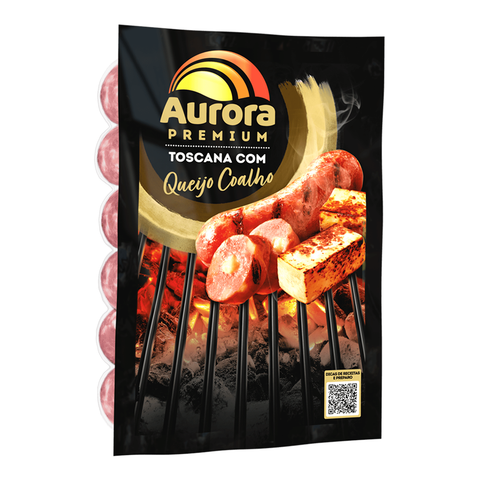 LINGUIÇA AURORA TOSCANA 500G QUEIJO COALHO