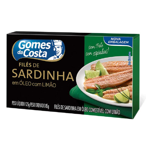 FILE SARDINHA GOMES DA COSTA 125g OLEO LIMAO