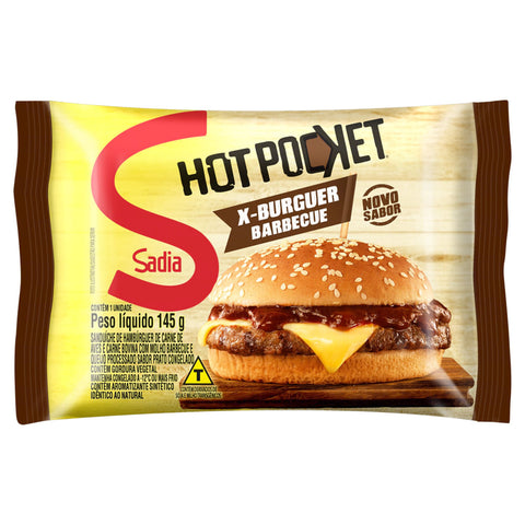 SANDUICHE SADIA HOT POCKET XBURGUER BARBECUE 145g