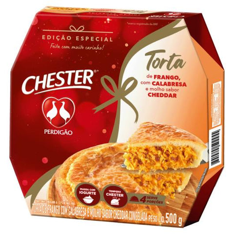 TORTA PERDIGAO CHESTER C/CALABRESA E CHEDDAR  500g