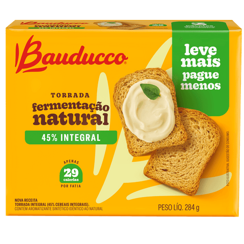 TORRADA BAUDUCCO 284G 45% INTEGRAL
