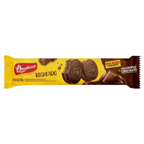 BISCOITO BAUDUCCO RECHEADO 108G DUPLO CHOCOLATE