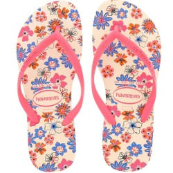 HAVAIANAS SLIM ROMANCE BEGE PALHA/ROSA 37/38
