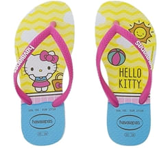 HAVAIANAS SLIM HELLO KITTY BRANCO 27/28