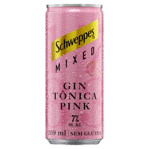 DRINK SCHWEPPES GIN TONICA LT 269ML PINK