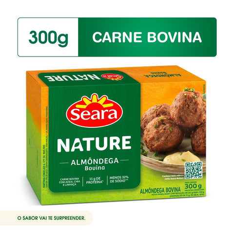 ALMONDEGA SEARA NATURE BOVINA 375g