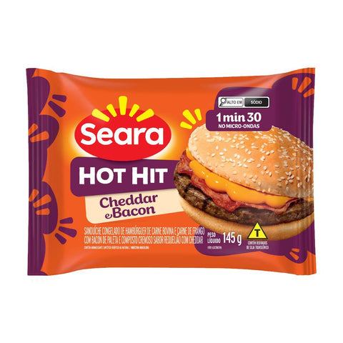 SANDUICHE SEARA HOT HIT CHEDDAR BACON 145G