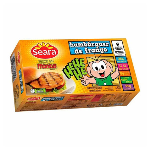 HAMBURGUER SEARA TURMA DA MONICA FRANGO C/12 672g