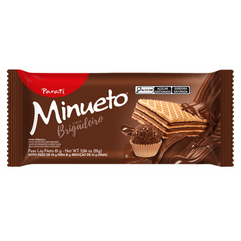 BISCOITO MINUETO WAFER 81G BRIGADEIRO