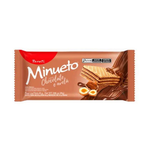 BISCOITO MINUETO WAFER 81G CHOC AVELA