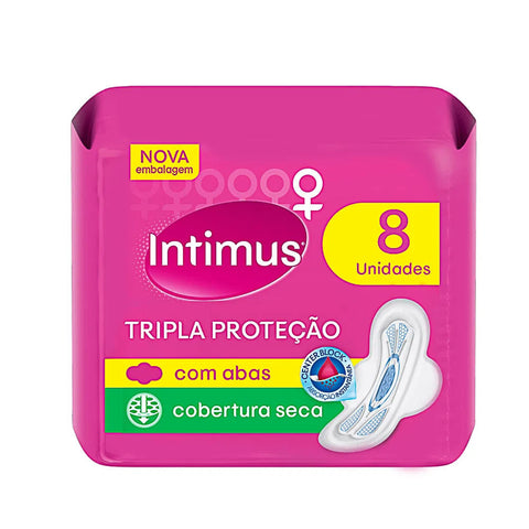 ABSORVENTE INTIMUS GEL TRIPLA PROT ABASC/8 SECA