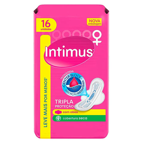 ABSORVENTE INTIMUS GEL TRIPLA PROT SECA C/ABAS LV16 PG14