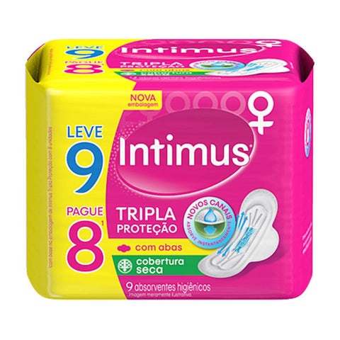 ABSORVENTE INTIMUS GEL TRIPLA PROT SECA C/ABAS LV9 PG8