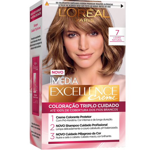 TINTA IMEDIA CREME 7 LOURO NATURAL