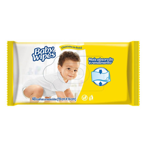 TOALHA UMEDECIDA HUGGIES BABYWIPES C/48