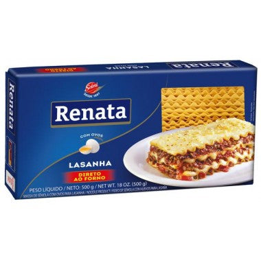 MASSA LASANHA RENATA OVOS 500G DIRETO AO FORNO