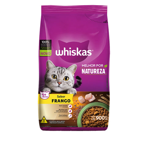RACAO WHISKAS MELHOR POR NATUREZA FRANGO 900g