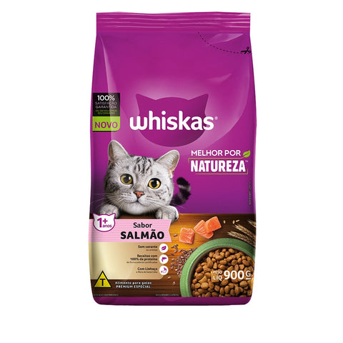 RACAO WHISKAS MELHOR POR NATUREZA SALMAO 900g