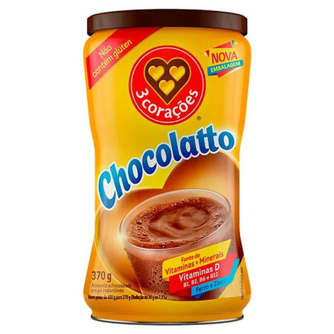 ACHOCOLATADO 3 CORACOES CHOCOLATTO LT 370g