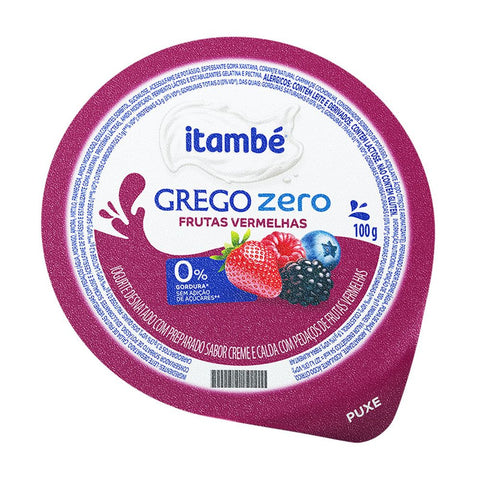 IOGURTE ITAMBE GREGO ZERO FRUTAS 100g VERMELHAS