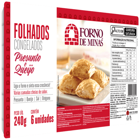 FOLHADO F MINAS C/6 240g PRESUNTO QUEIJO