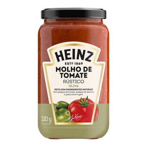 MOLHO TOMATE HEINZ RUSTICO VD 320G OLIVA