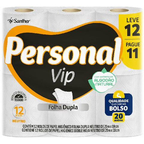 PAPEL HIG PERSONAL VIP FD 20M C/12 NEUTRO LV12PG11