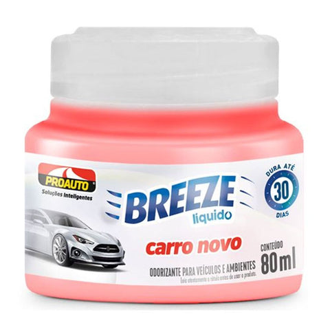 ODORIZADOR PROAUTO BREEZE LIQ CARRO NOVO 80ml