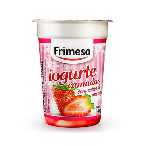 IOGURTE FRIMESA CAMADAS MORANGO 165G C/CALDA MORANGO
