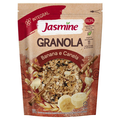 GRANOLA JASMINE INTEGRAL 250G BANANA E CANELA