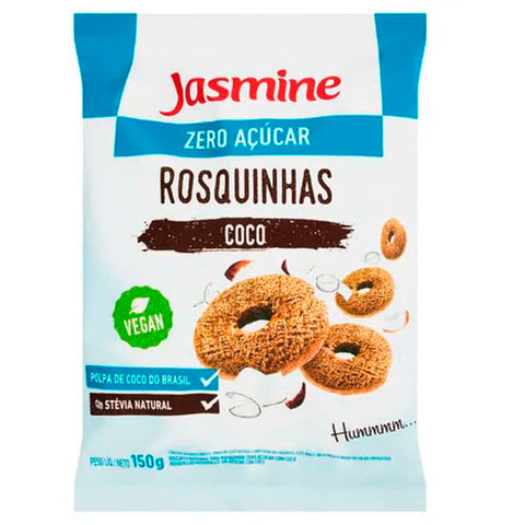 BISCOITO JASMINE ROSQUINHA INT 120G ZERO COCO