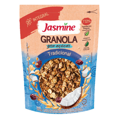 GRANOLA JASMINE ZERO ACUCAR 250G TRADICIONAL
