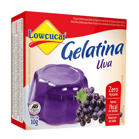 GELATINA LOWCUCAR DIET STEVIA 10G UVA