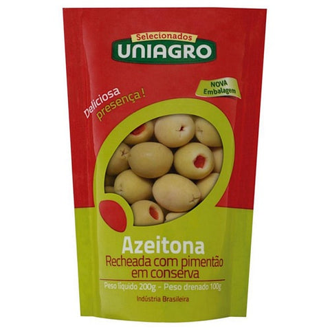 AZEITONA UNIAGRO GOURMET C/PIMENTAO SH 100g