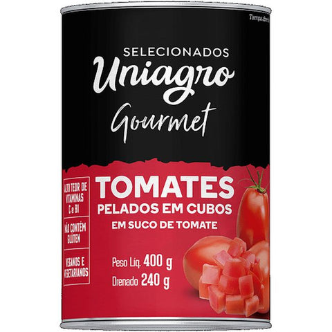 TOMATE PELADO UNIAGRO CUBOS LT 240g