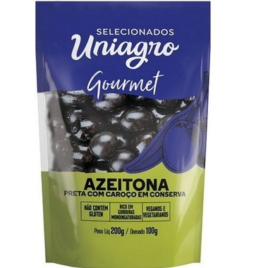 AZEITONA UNIAGRO PRETA SH 100g