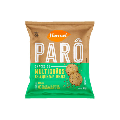 BISCOITO SNACK MULTIGRAOS PARO FLORMEL 40g