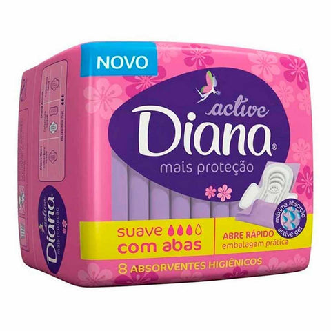 ABSORVENTE DIANA SUAVE C/ABAS C/8