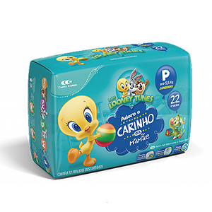 FRALDA BABY LOONEY TUNES JUMBINHO P C/20
