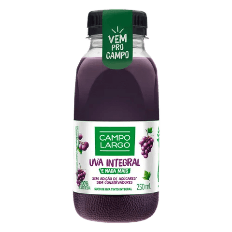SUCO CAMPO LARGO  INTEGRAL UVA 250ml