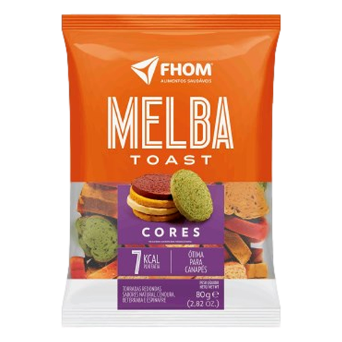 TORRADA MELBA REDONDA CANAPES 80G CORES