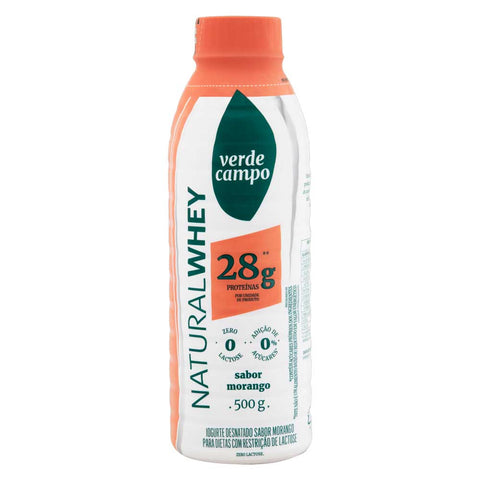 IOGURTE VERDE CAMPO NAT WHEY 28G MORANGO 500G