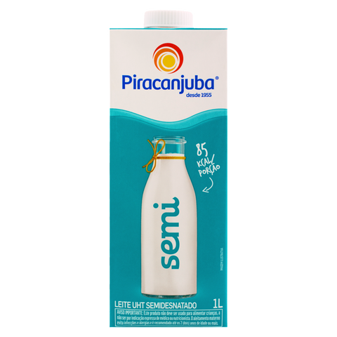 LEITE PIRACANJUBA SEMIDESNATADO 1L