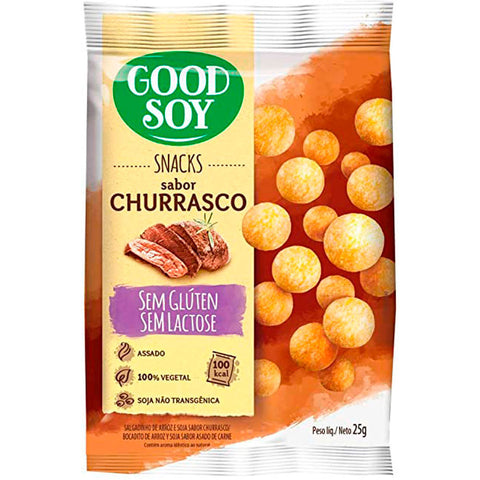 BISCOITO SNACK SOJA GOOD SOY 25G CHURRASCO