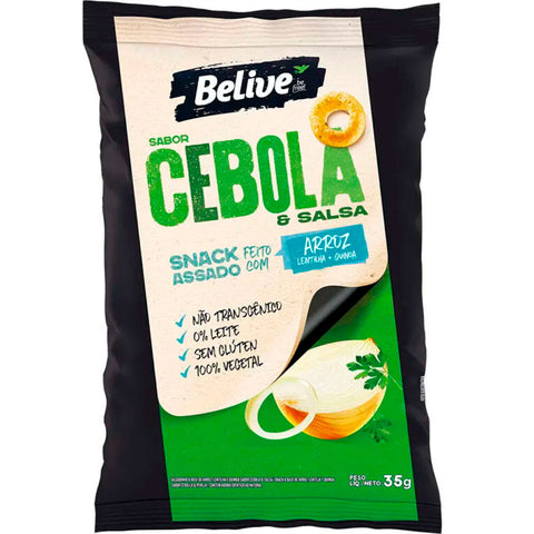 BISCOITO SNACK BELIVE 35G CEBOLA SALSA
