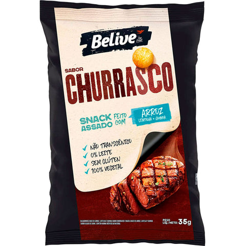 BISCOITO SNACK BELIVE 35G CHURRASCO