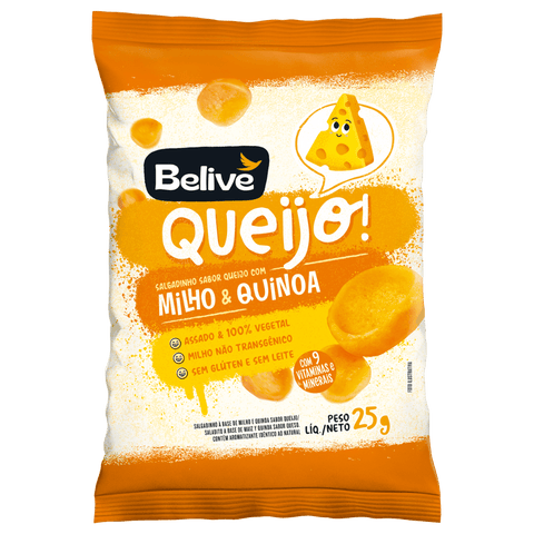 BISCOITO BELIVE SALGADINHO 25G QUEIJO