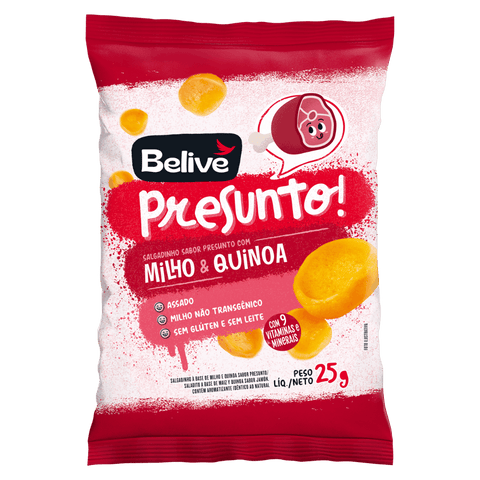 BISCOITO BELIVE SALGADINHO 25G PRESUNTO